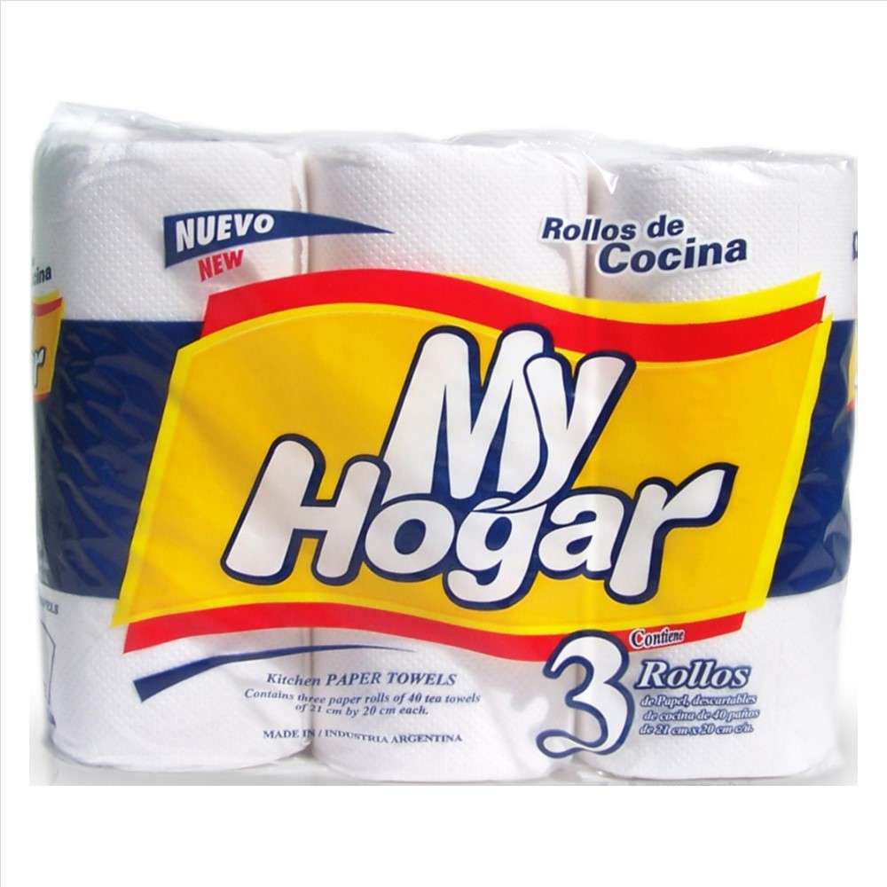 Rollo de Cocina My Hogar Blanco 3Rolx40Paños – Supermercado Mayorista Yaguar