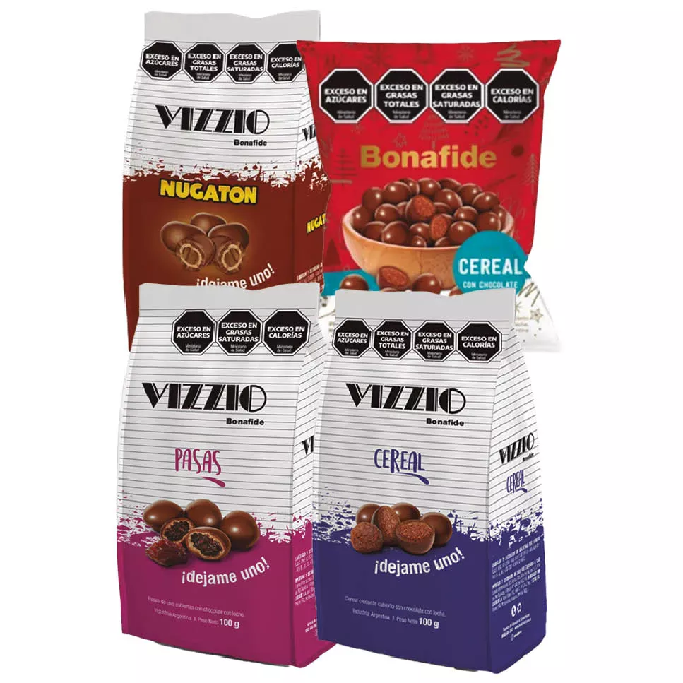 CONFITURAS / MANI C/CHOCOLATES/ PASAS DE UVA - VIZZIO