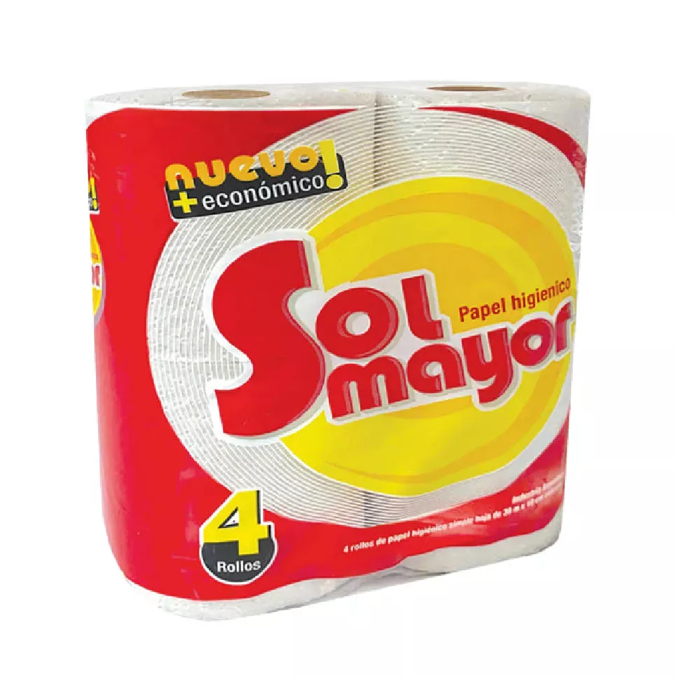 PAPEL HIGIENICO SOL MAYOR HS 4 ROLLOS x 30 MT