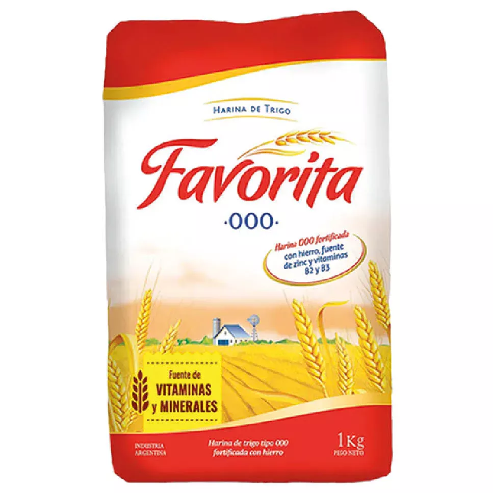HARINA FAVORITA 000 VITAMINAS x 1 KG