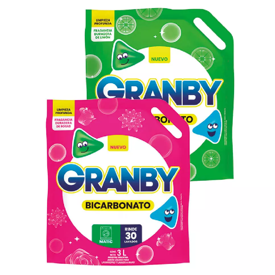 JABON LIQUIDO GRANBY LIMON/ROSAS D/P x 3 LT
