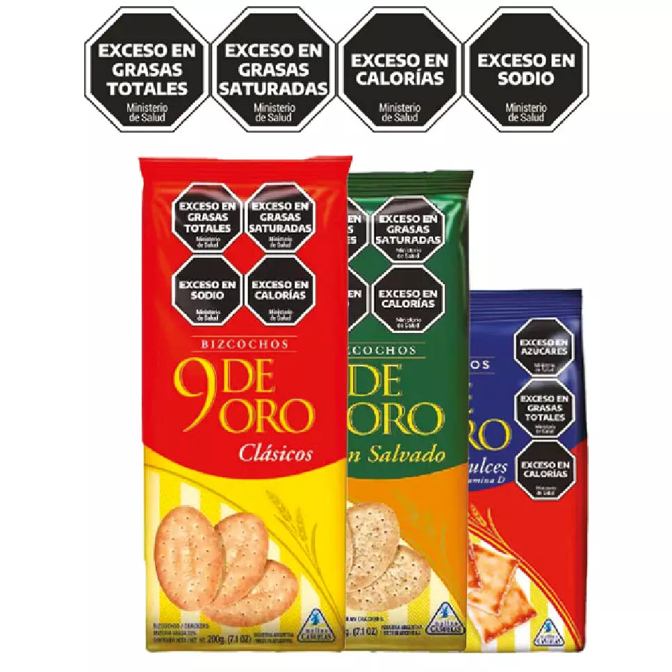 GALLETITAS BIZCOCHOS 9 DE ORO x 200 GRS