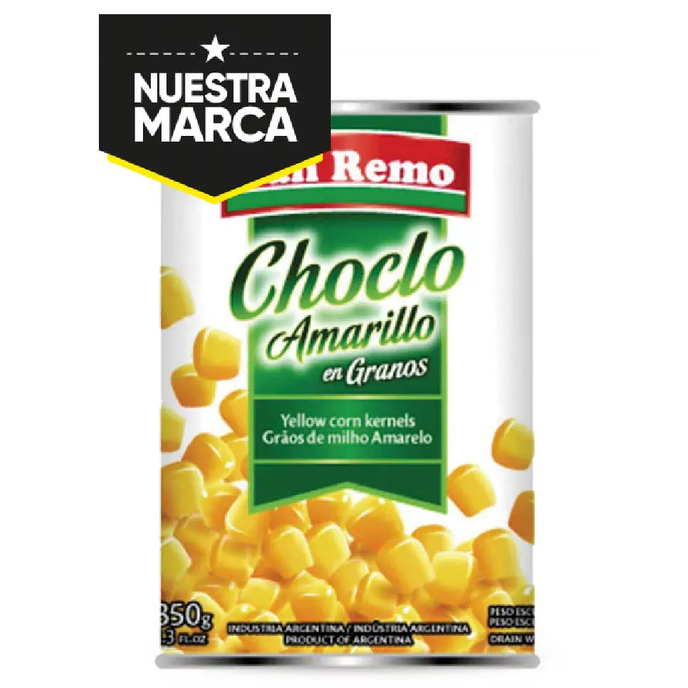 CHOCLO SAN REMO AMARILLO GRANO x 300 GRS