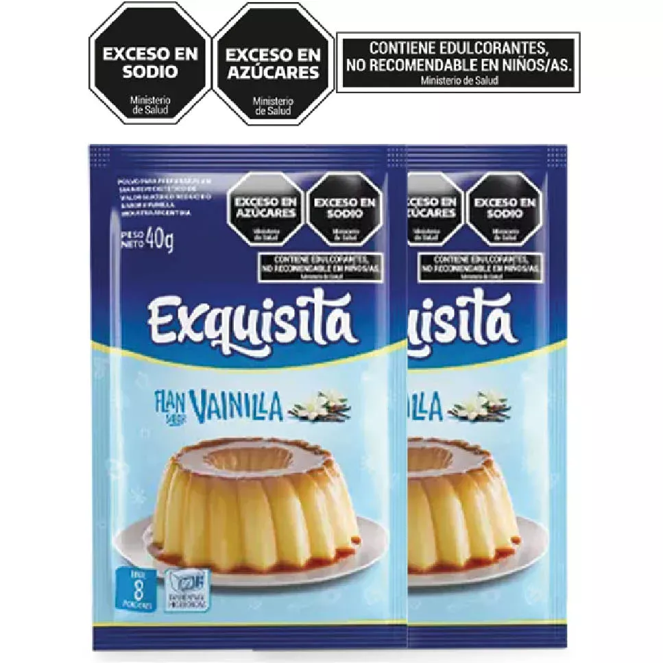 FLAN POLVO EXQUISITA VAINILLA x 40 GRS