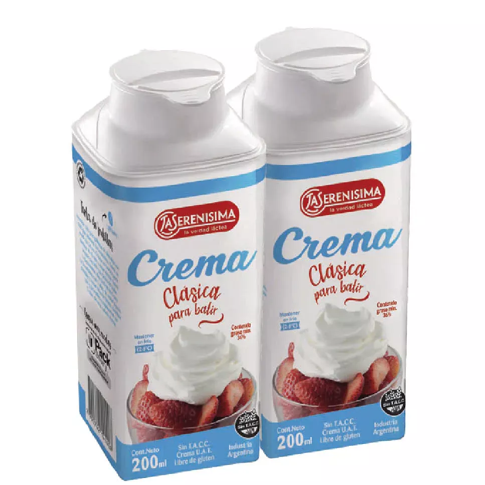 CREMA DE LECHE LA SERENISIMA DOBLE x 200 CM3